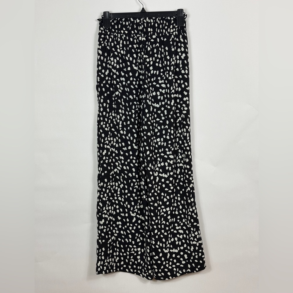 Polka Dots Palazzo Pants Paperbag Waist M